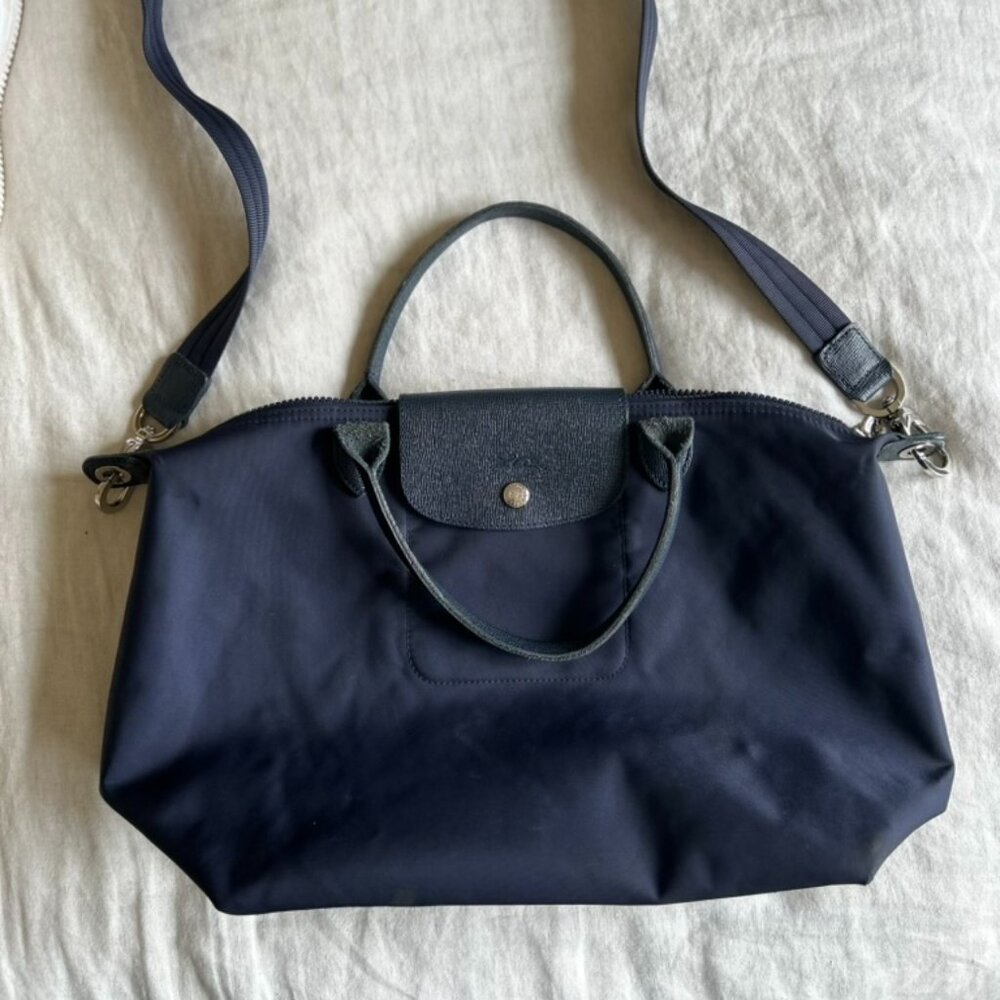 Longchamp Le Pliage bag with crossbody strap
